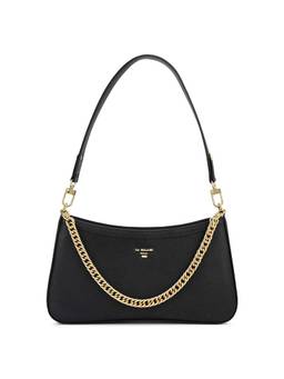 Da Milano - Women Black Leather Solid Mini Hand Bag with Detachable Strap