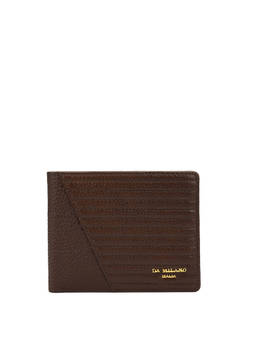 Da Milano - Men Brown Leather Textured Wallet