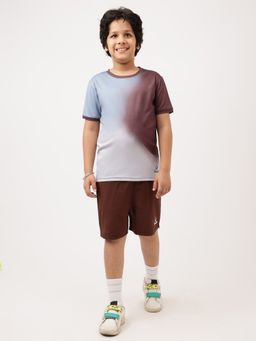 UMILDO - Multi-Color Polyester Ombre T-Shirt With Shorts