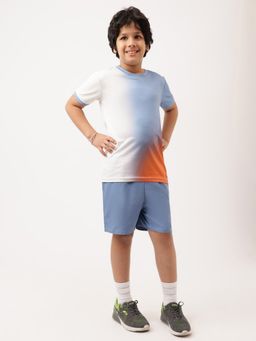 UMILDO - Multi-Color Polyester Ombre T-Shirt With Shorts