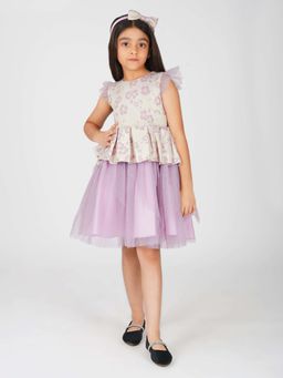 Creative Kids - Purple Net Embellished Dress