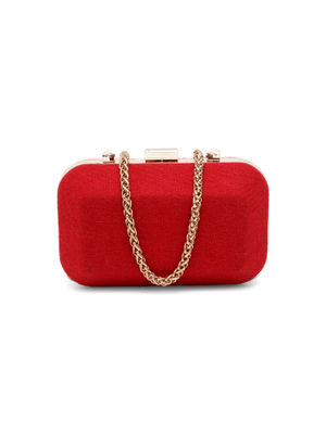 Tweed Clutch- Red