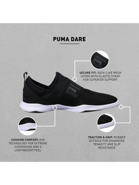 Puma Black Dare Unisex Running Shoes 