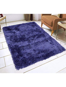Saral Home - Blue Polyester Carpet-120x180 cm