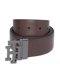 Tommy Hilfiger - Antigua Brown & Navy Blue Leather Belt For Men