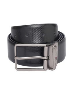 Tommy Hilfiger - Barnes Black & Navy Leather Belt For Men