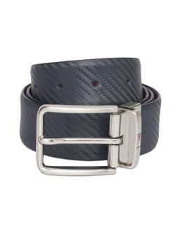 Tommy Hilfiger - Simeon Navy Blue & Wine Leather Belt For Men