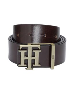 Tommy Hilfiger - Bonwell Brown & Navy Blue Leather Belt For Men