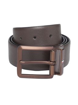 Tommy Hilfiger - Canewood Brown & Black Leather Belt For Men