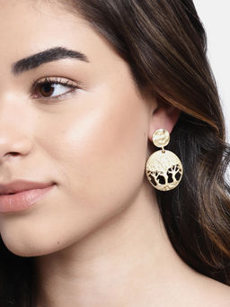 Twenty Dresses by Nykaa Fashion - The Roots Of Gold Earrings