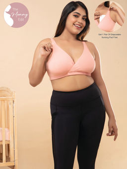 Nykd by Nykaa - Non Padded Wirefree Slipon Maternity Bra - Coral Blush NYB129
