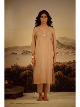 Tatwa Designs - Chiku Juhi Yoke Kurta (Set of 3)