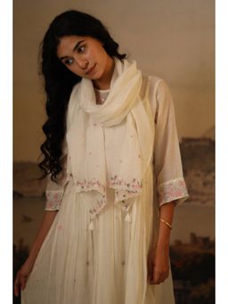 Tatwa Designs - Ivory Emb. Scarf