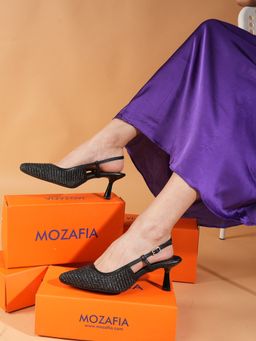 MOZAFIA - Women Black Sandal Heels