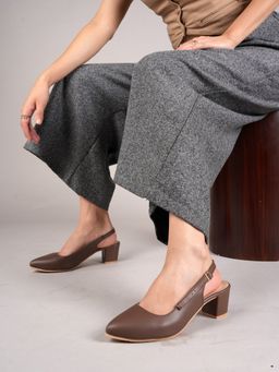 MOZAFIA - Women Brown Sandal Heels