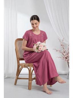 JULIANA DREAM - Women Pink Cotton Nightdress