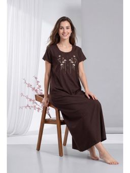 JULIANA DREAM - Women Brown Cotton Nightdress