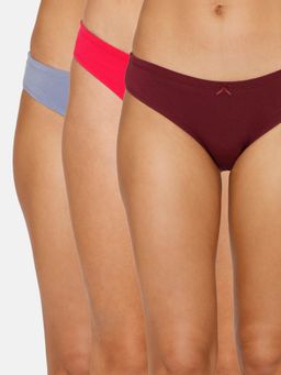 Zivame - Low Rise Full Coverage Bikini Panty Pack Of 3