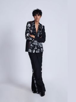Advait - Black Midori Patchwork Trouser