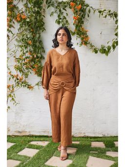 Five Thirty Somewhere - Brown Primrose Hill Brown Solid Pant