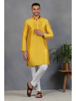 Eleven Brothers - Peela Aasteen Silk & Foil Mirror Kurta Set (Set of 2)