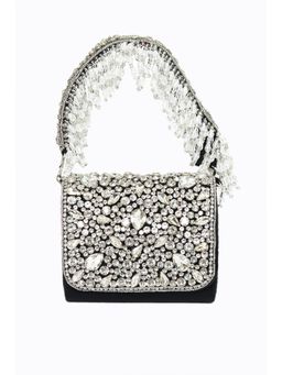 NR by Nidhi Rathi - Black & White Embroidered Purse Clutch