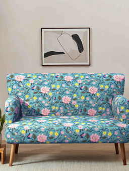 Chumbak - Memsaab Love Seat - Spring Bloom Teal