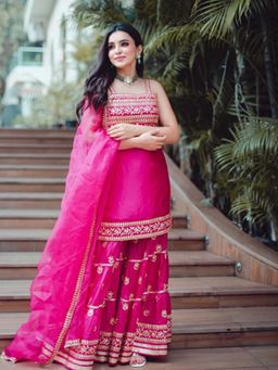 Gopi Vaid - Ankita Sharma in Marigold Aarva Strappy Sharara Set