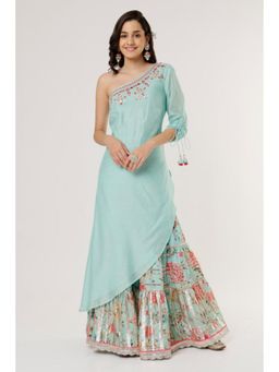 Gopi Vaid - Ashana Asymmetrical plain viscous with sharara