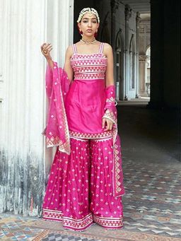 Gopi Vaid - Aarva Strappy Kurta with Sharara and Dupatta
