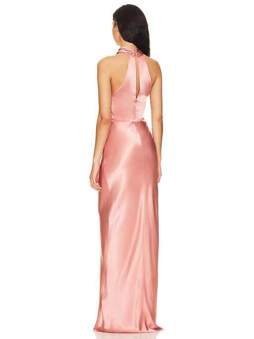la lune high neck twist maxi dress Shona Joy La Lune High Neck Twist Maxi Dress in Forest
