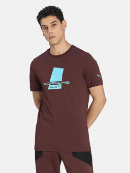 Puma - Porsche Legacy Motorsports Logo Maroon Mens Casual T-Shirt