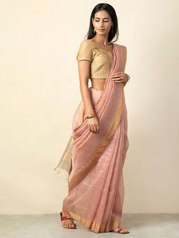 Fabindia - Linen Silk Striped Sari