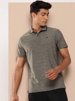 Alcis - Grey Men Polo Collar Slim Fit Golf T-Shirt