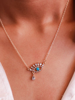 Pipa Bella by Nykaa Fashion - Minimal Blue Evil Eye Necklace