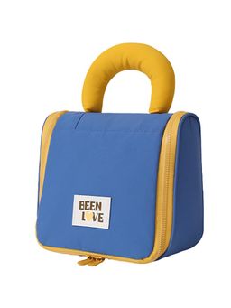 House of Quirk - Blue Hanging Toiletry Bag for Women Multiple Compartments & Padded Handle