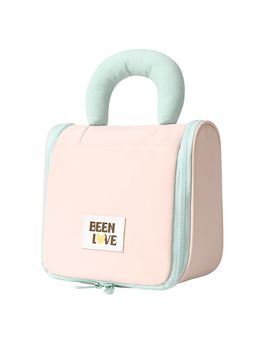 House of Quirk - Pink Hanging Toiletry Bag for Women Multiple Compartments & Padded Handle