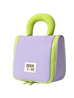 House of Quirk - Purple Hanging Toiletry Bag for Women Multiple Compartments & Padded Handle