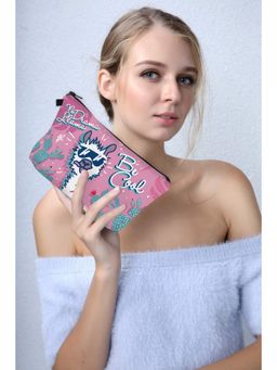 House of Quirk - Cool Lama Makeup Bag for Women and Girls Cute Travel Cosmetic Pouch