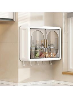 House of Quirk - Wall Mounted Bathroom Storage Rack - White