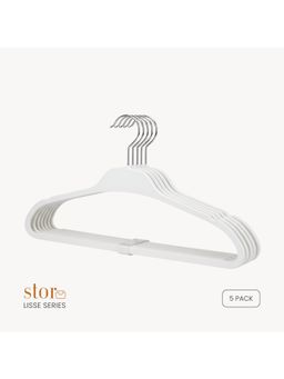 STOR - Premium Rubberized Hangers- Ecru White
