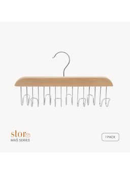 STOR - Wooden Belt- Scarf Hanger- Beige
