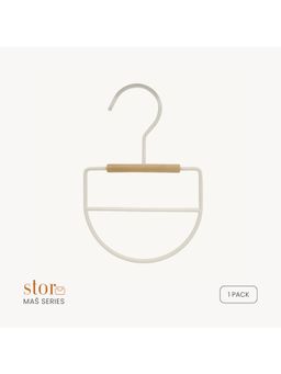 STOR - Metal Tie- Scarf Hanger Ecru White
