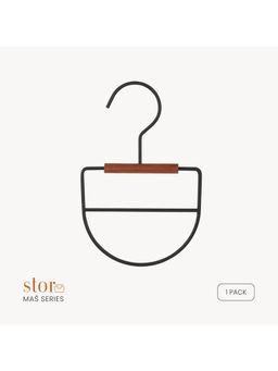 STOR - Metal Tie- Scarf Hanger- Black + Umber