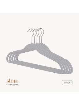 STOR - Premium Velvet Hangers- Ash Gray