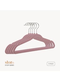 STOR - Premium Velvet Kids Hangers- Blush Pink