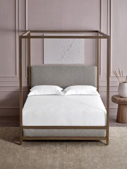 Ddecor Live Beautiful - 100% Cotton Jacquard Geometric Superking Bedsheet with 2 Pillow Cover White