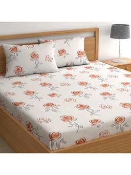 CHHAVI INDIA - Microfiber Double Bedsheet Set With 2 Pillow Covers White