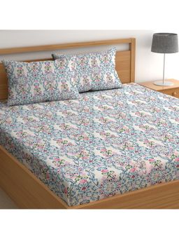 CHHAVI INDIA - Microfiber Double Bedsheet Set With 2 Pillow Covers Bohemian Floral Print