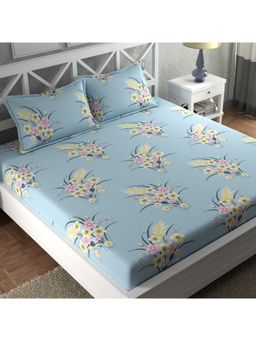 CHHAVI INDIA - Floral Elegance Double Bedsheet Set Microfiber (1 Bedsheet + 2 Pillow Covers